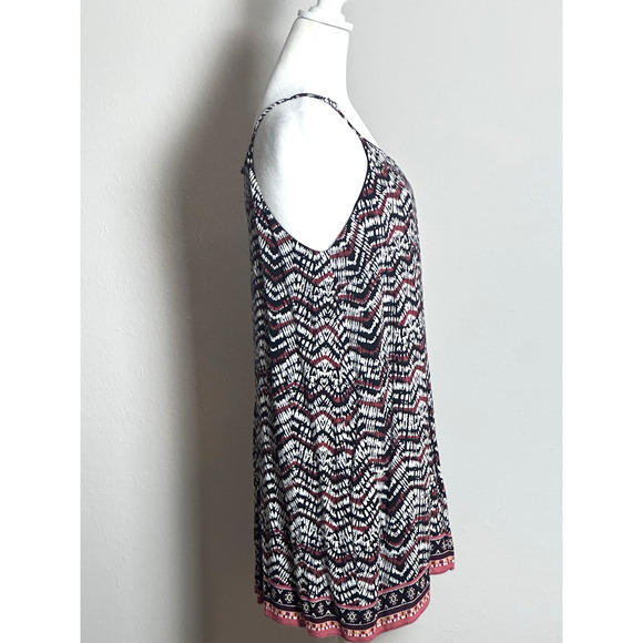 Sanctuary‎ Women’s Black Burgundy & White Sundress Size L Summer Dress - Picture 7 of 16
